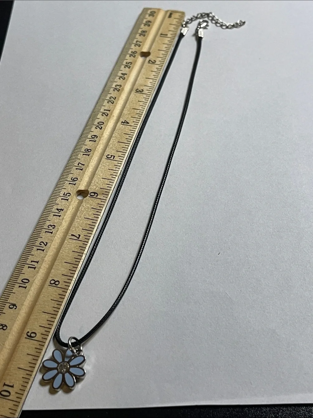 Coach Delicate Light Blue Daisy Pendant Necklace